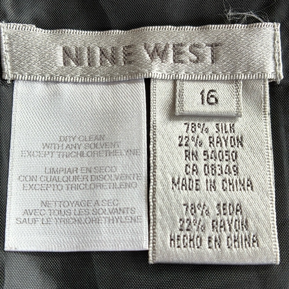 Nine Wear skirt, full with pleats, black & white woven stripe & pattern. 16 EUC - Picture 11 of 17